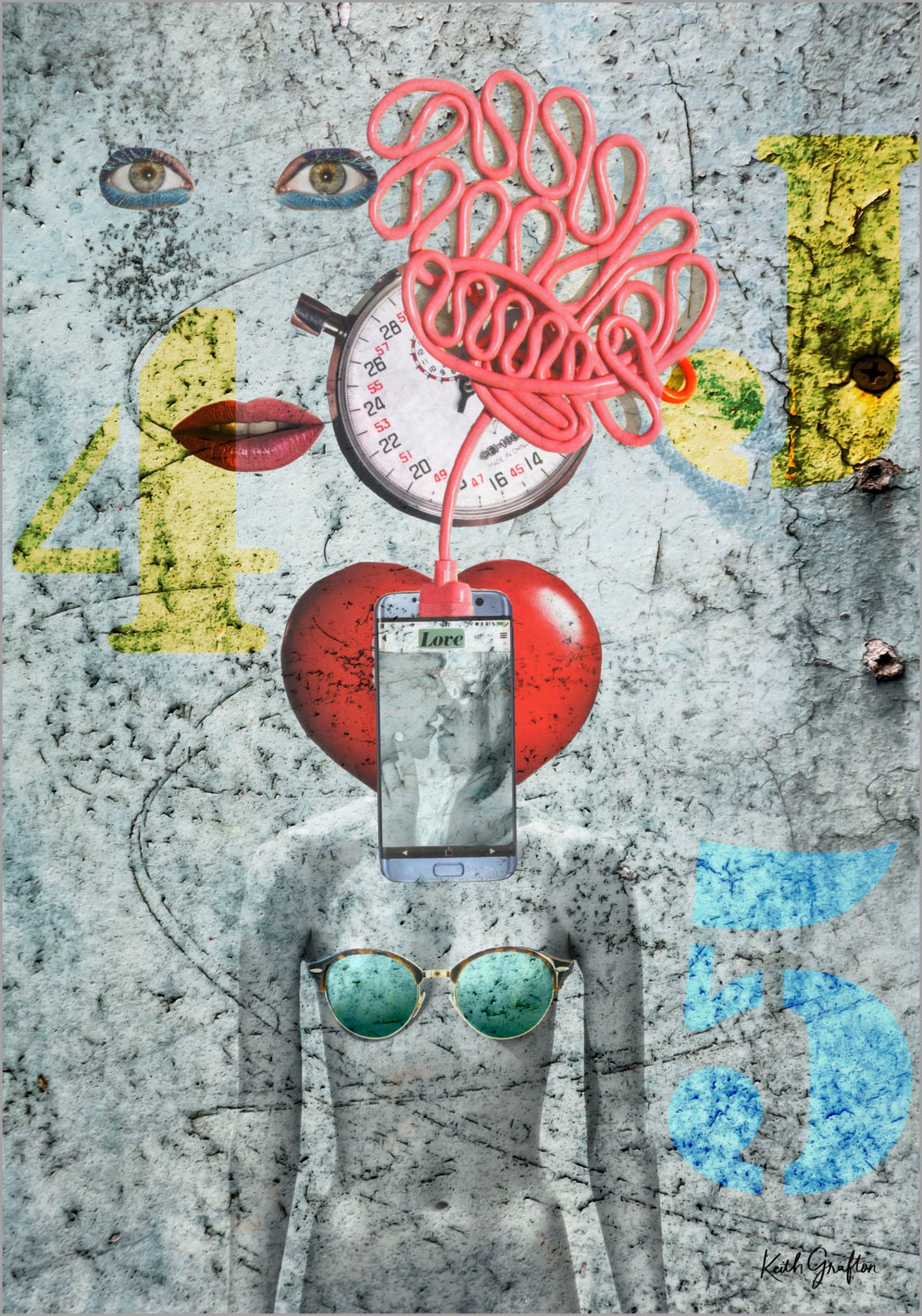 Contemporary Fine Art Photography. Entitled: You Race My Heart by Keith Grafton. Image description: Artwork