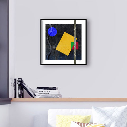 Archival Pigment Print. Entitled: Meeting Up at Piccadilly by Keith Grafton. Image description: interior design product room mockup