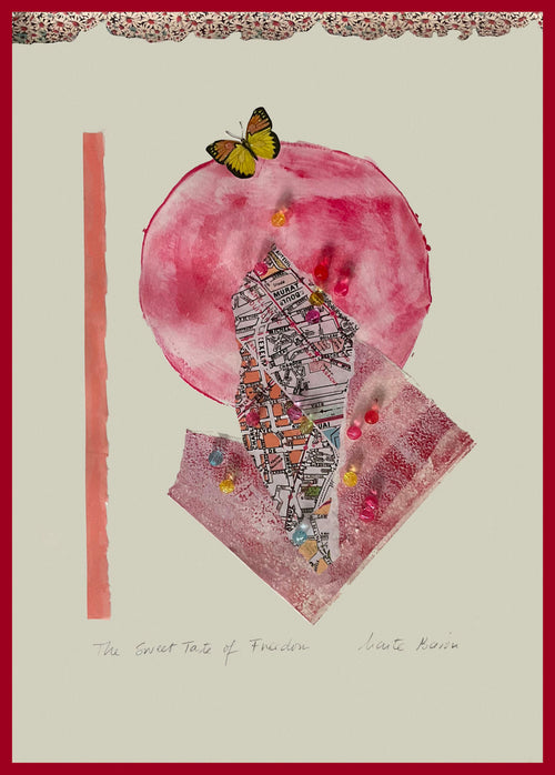 The Sweat Taste of Freedom — Baron & Grafton Limited Edition musuem quality Contemporary Art Abstract Mixed Media Painting — Contemporary Art Abstract Mixed Media Painting. Entitled: The Sweat Taste of Freedom by Maite Baron. Image description: Artwork