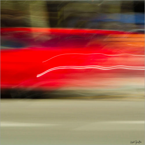 Speeding Red Ferrari — Baron & Grafton Limited Edition musuem quality Limited Edition Abstract Photography — Limited Edition Abstract Photography. Entitled: Speeding Red Ferrari by Keith Grafton. Image description: Artwork