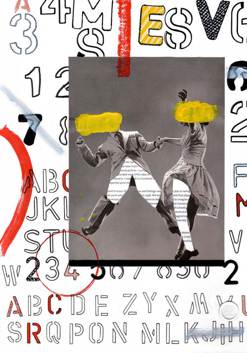 Swing Out — Baron & Grafton Limited Edition musuem quality Contemporary Art Collage — Contemporary Art Collage. Entitled: Swing Out by Baron Grafton. Image description: Artwork