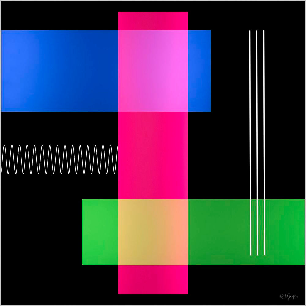 Limited Edition Abstract Photography. Entitled: Reflections Composition 1 by Keith Grafton. Image description: product example