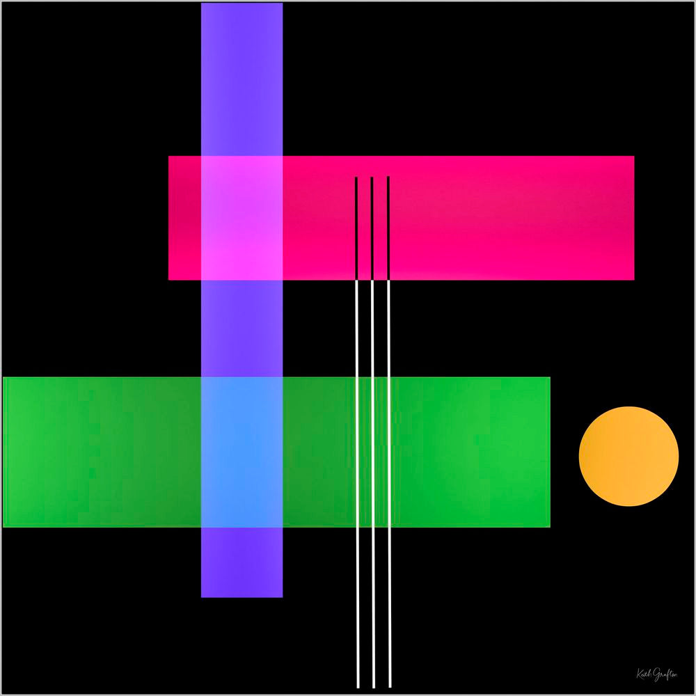 Limited Edition Abstract Photography. Entitled: Reflections Composition 4 by Keith Grafton. Image description: product example