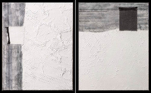 The Couple (Diptych) — Baron & Grafton Limited Edition musuem quality Contemporary Art Abstract Mixed Media Painting — Contemporary Art Abstract Mixed Media Painting. Entitled: The Couple (Diptych) by Maite Baron. Image description: Artwork