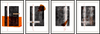 Abstract Mixed Media Print. Entitled: Love Memory I-IV (tetraptych) by Maite Baron. Image description: Artwork