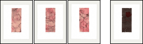 Love Hurts I-IV (tetraptych) — Baron & Grafton Limited Edition musuem quality Abstract Mixed Media Print — Abstract Mixed Media Print. Entitled: Love Hurts I-IV (tetraptych) by Maite Baron. Image description: Artwork