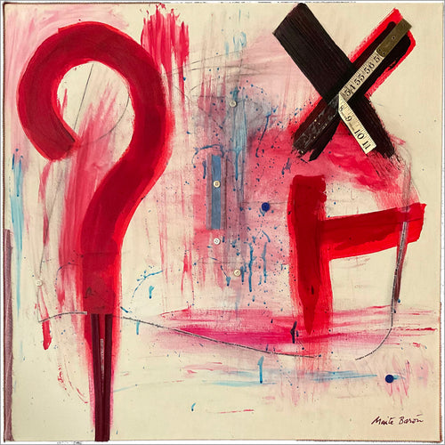 Imagine Together Travelling Through Time — Baron & Grafton Limited Edition musuem quality Original Canvas Art Abstract Mixed Media Painting — Original Canvas Art Abstract Mixed Media Painting. Entitled: Imagine Together Travelling Through Time by Maite Baron. Image description: Artwork