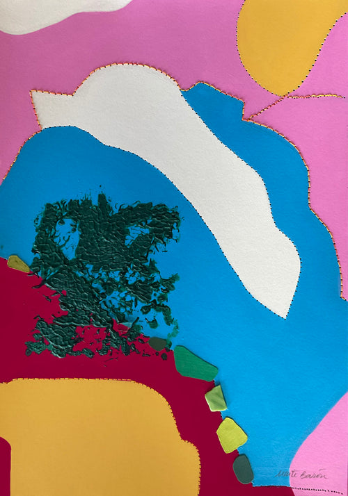 Lets Meet by the Sea — Baron & Grafton Limited Edition musuem quality Contemporary Art Abstract Mixed Media Painting — Contemporary Art Abstract Mixed Media Painting. Entitled: Lets Meet by the Sea by Maite Baron. Image description: Artwork
