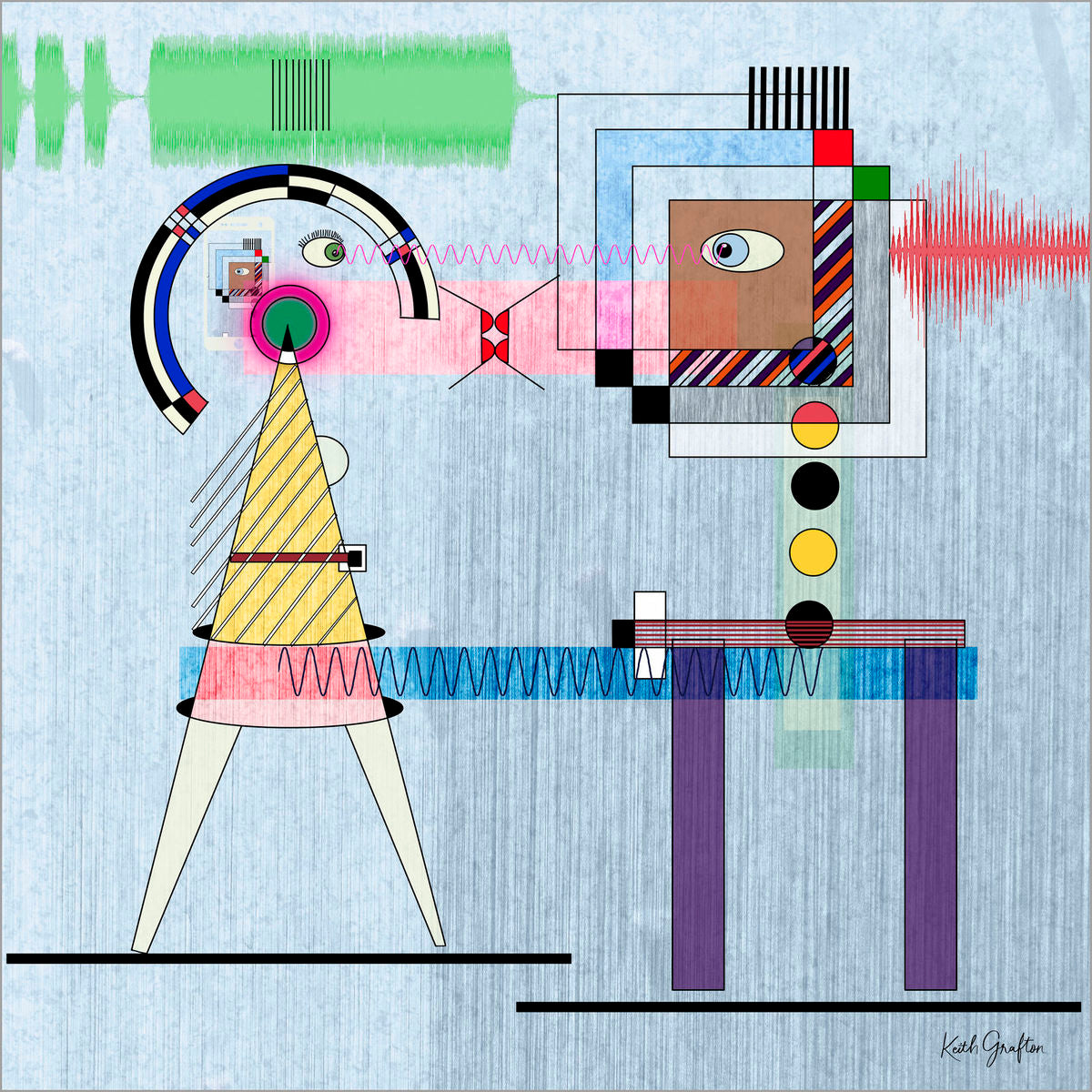 Digital Painting. Entitled: Conversations Between Lovers by Keith Grafton. Image description: Artwork