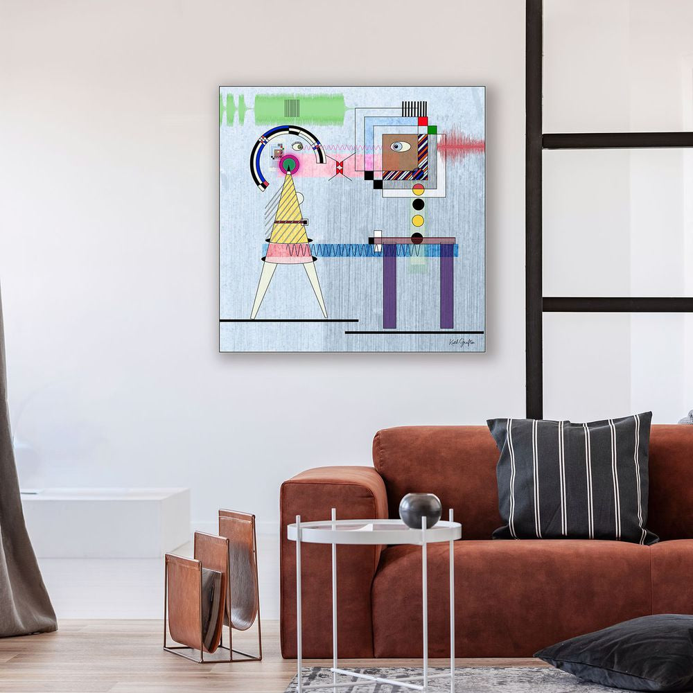 Digital Painting. Entitled: Conversations Between Lovers by Keith Grafton. Image description: interior design product room mockup