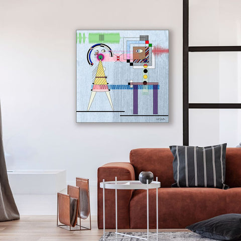 Digital Painting. Entitled: Conversations Between Lovers by Keith Grafton. Image description: interior design product room mockup