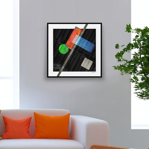 Archival Pigment Print. Entitled: Tell Me A Bit More by Keith Grafton. Image description: interior design product room mockup