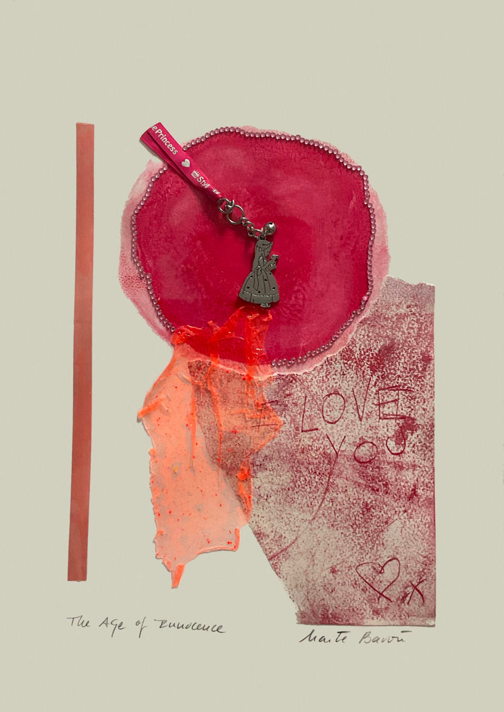 Contemporary Art Abstract Mixed Media Painting. Entitled: The Age of Innocence by Maite Baron. Image description: product example