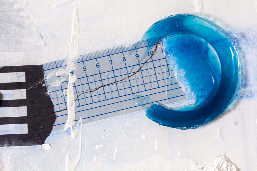 Original Canvas Art Abstract Mixed Media Painting. Entitled: For Our Future by Maite Baron. Image description: product example