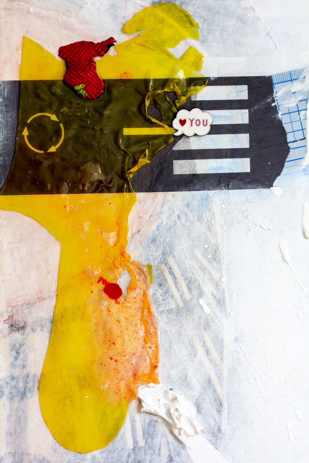 Original Canvas Art Abstract Mixed Media Painting. Entitled: For Our Future by Maite Baron. Image description: product example