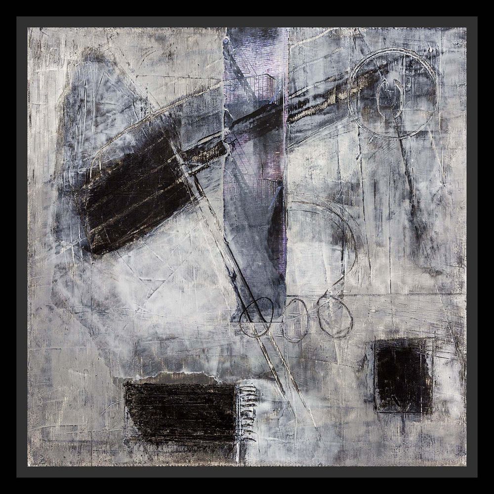 Contemporary Art Abstract Mixed Media Painting. Entitled: Give Me More (Tetratych) by Maite Baron. Image description: product example