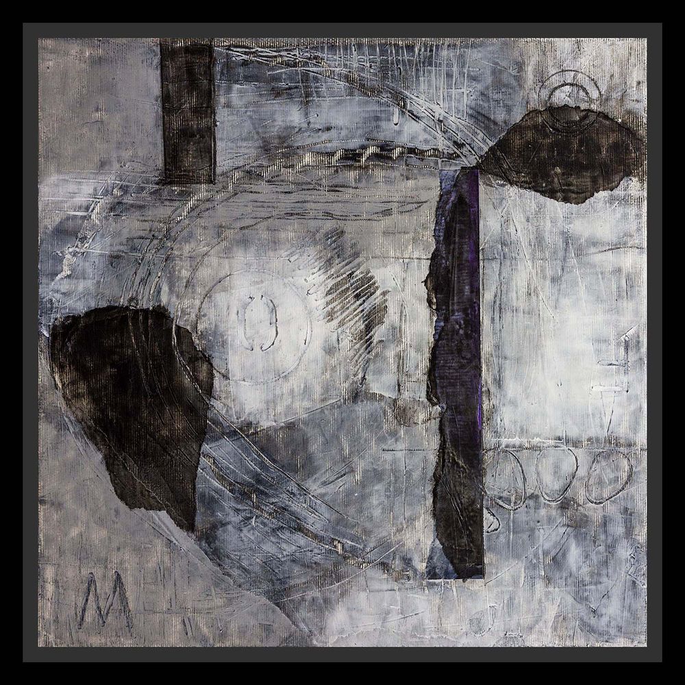 Contemporary Art Abstract Mixed Media Painting. Entitled: Give Me More (Tetratych) by Maite Baron. Image description: product example