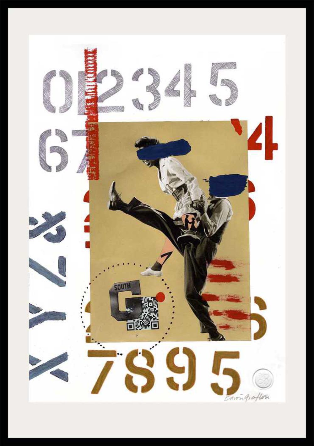 Contemporary Art Collage. Entitled: Going South by Baron Grafton. Image description: product example