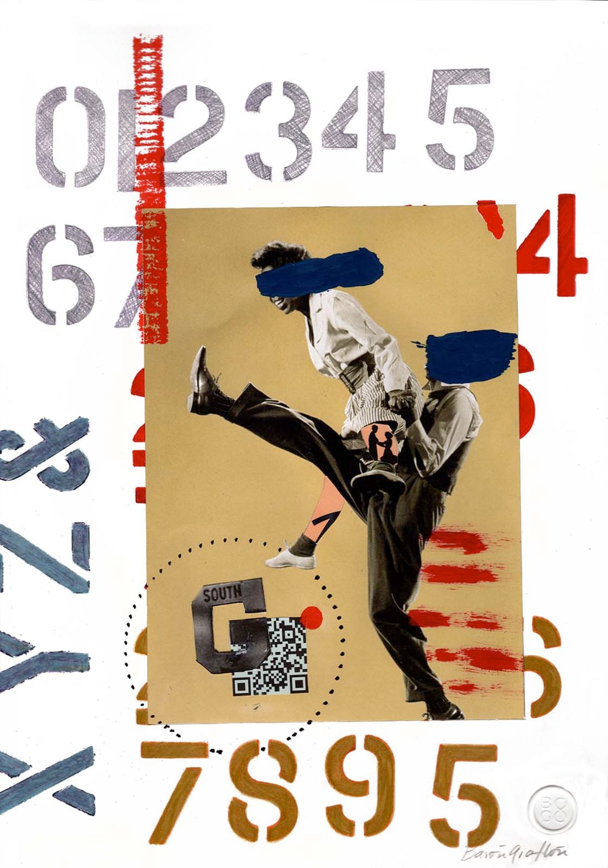 Contemporary Art Collage. Entitled: Going South by Baron Grafton. Image description: Artwork