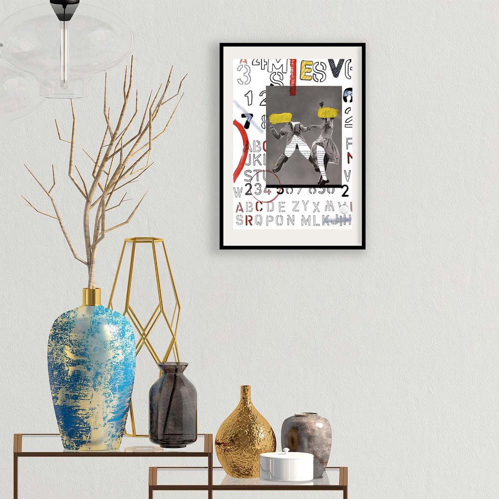 Contemporary Art Collage. Entitled: Swing Out by Baron Grafton. Image description: interior design product room mockup