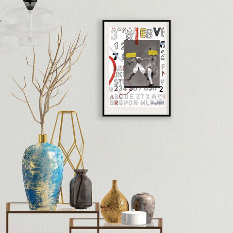 Contemporary Art Collage. Entitled: Swing Out by Baron Grafton. Image description: interior design product room mockup