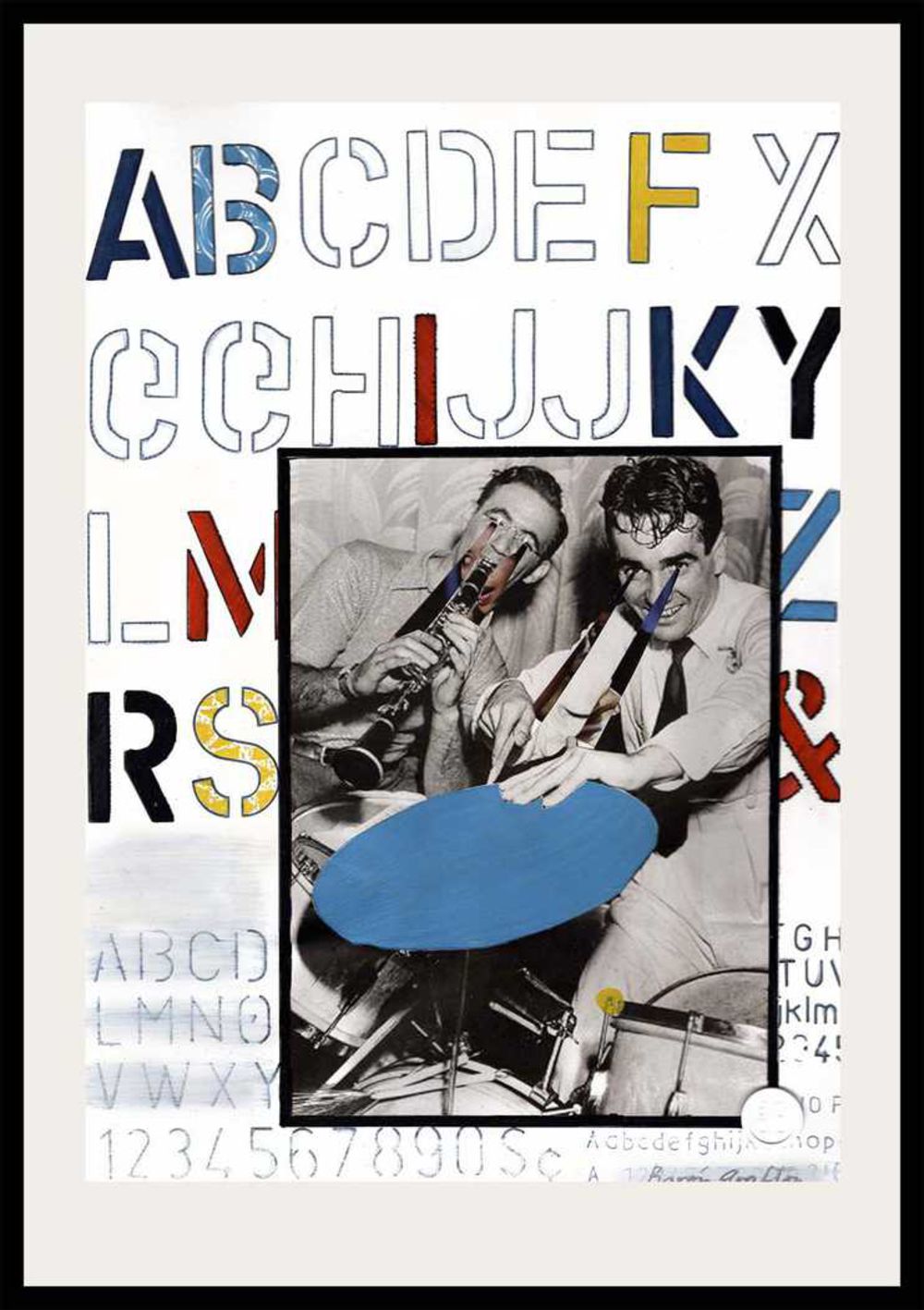 Contemporary Art Collage. Entitled: Big Band by Baron Grafton. Image description: product example