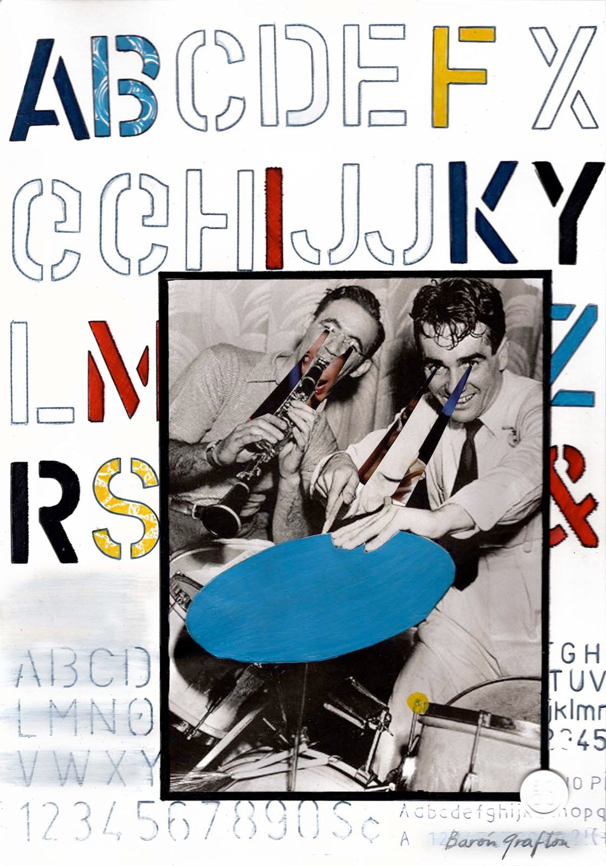 Contemporary Art Collage. Entitled: Big Band by Baron Grafton. Image description: Artwork