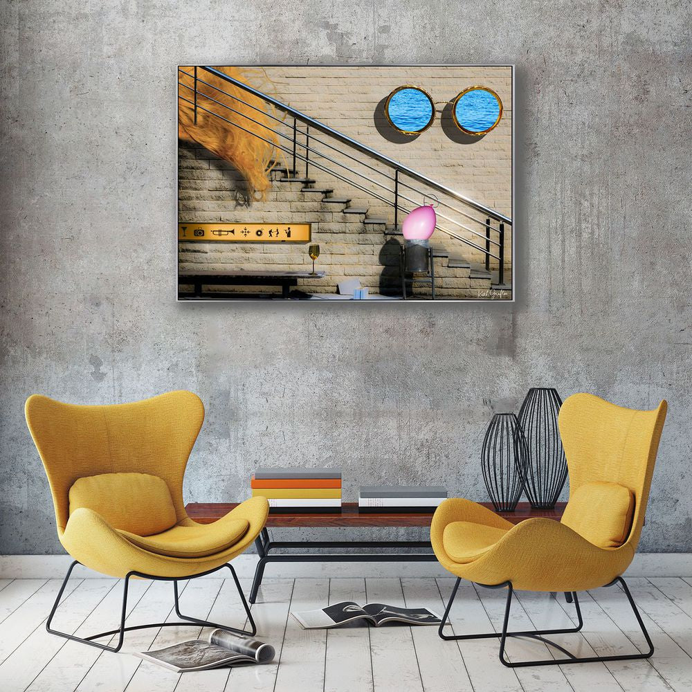 Digital Painting. Entitled: Party Time by Keith Grafton. Image description: interior design product room mockup