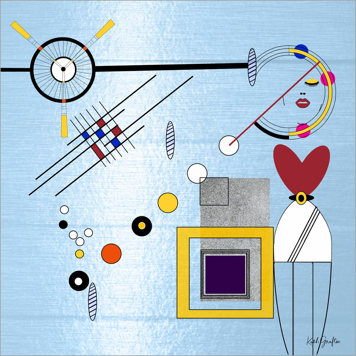 Digital Painting. Entitled: My Mind is Full of You by Keith Grafton. Image description: Artwork