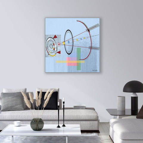 Digital Painting. Entitled: Cupid is Having Fun by Keith Grafton. Image description: interior design product room mockup