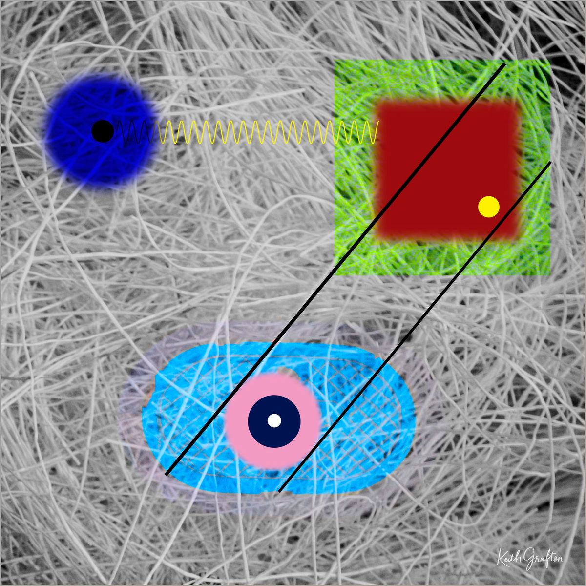 Contemporary Abstract Photography. Entitled: Looking Out For You by Keith Grafton. Image description: Artwork