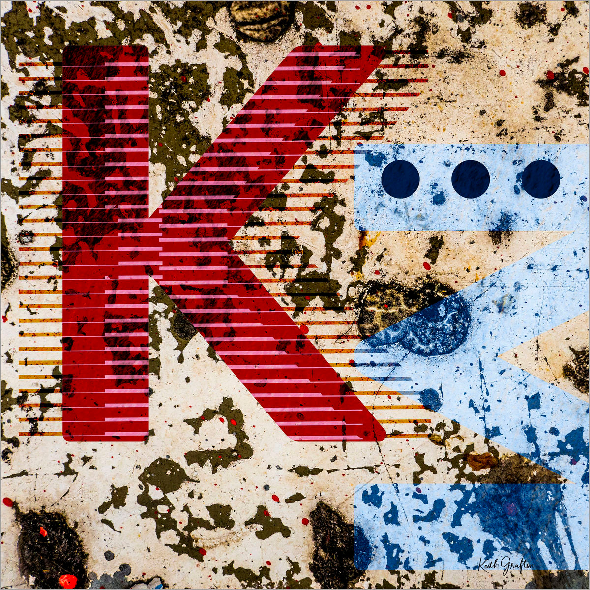 Abstract Digital Painting. Entitled: K Matters by Keith Grafton. Image description: Artwork