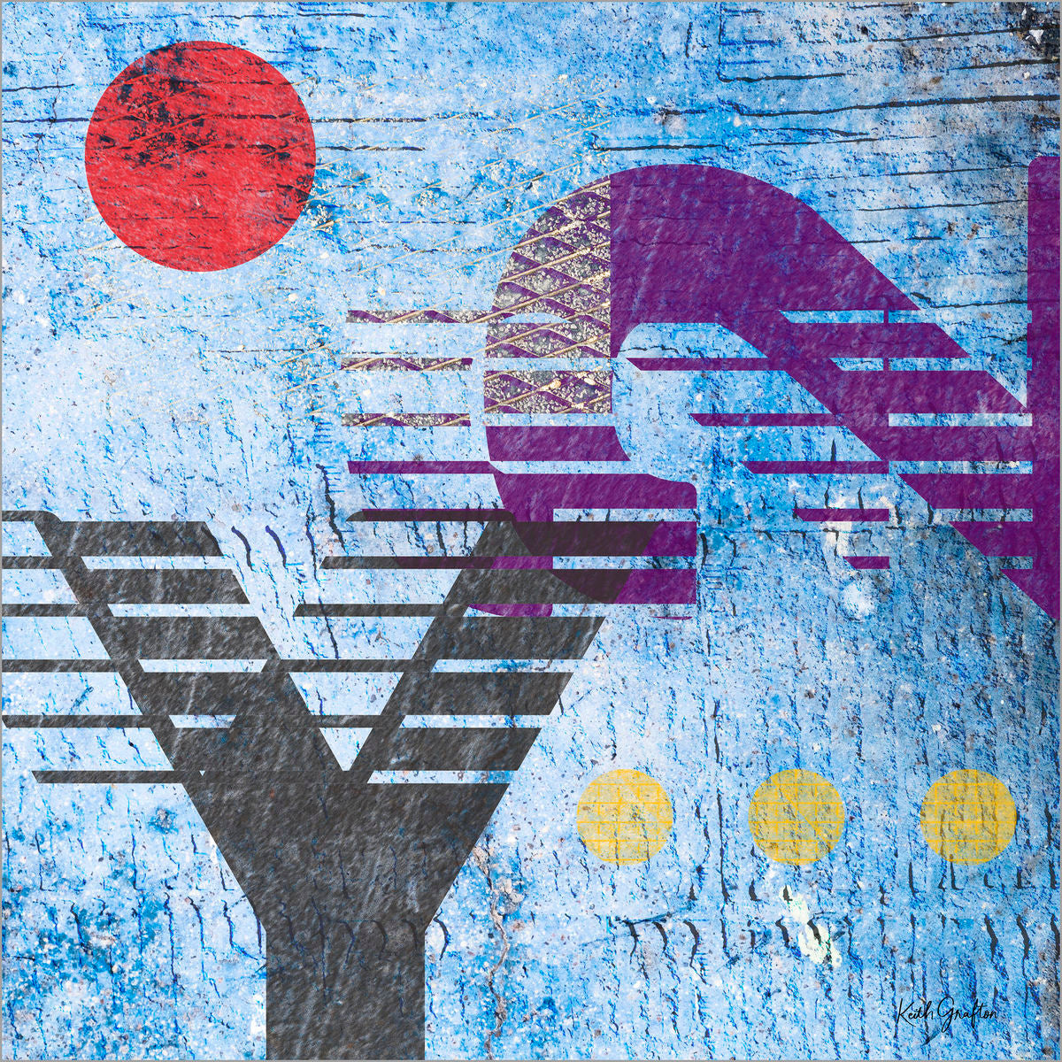 Abstract Digital Painting. Entitled: Connecting With You by Keith Grafton. Image description: Artwork