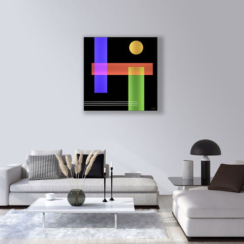 Limited Edition Abstract Photography. Entitled: Reflections Composition 2 by Keith Grafton. Image description: interior design product room mockup