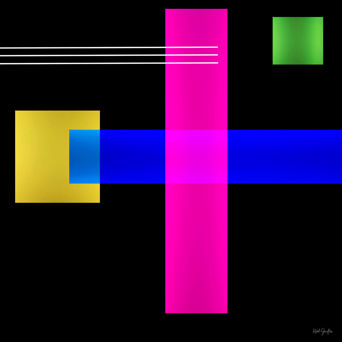 Limited Edition Abstract Photography. Entitled: Reflections Composition 3 by Keith Grafton. Image description: Artwork