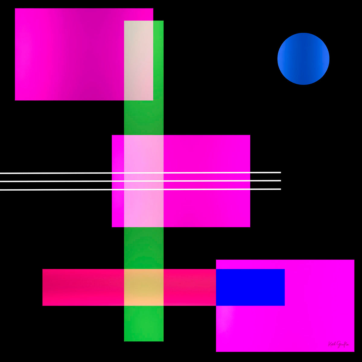 Limited Edition Abstract Photography. Entitled: Reflections Composition 5 by Keith Grafton. Image description: Artwork