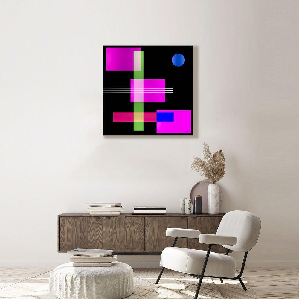 Limited Edition Abstract Photography. Entitled: Reflections Composition 5 by Keith Grafton. Image description: interior design product room mockup