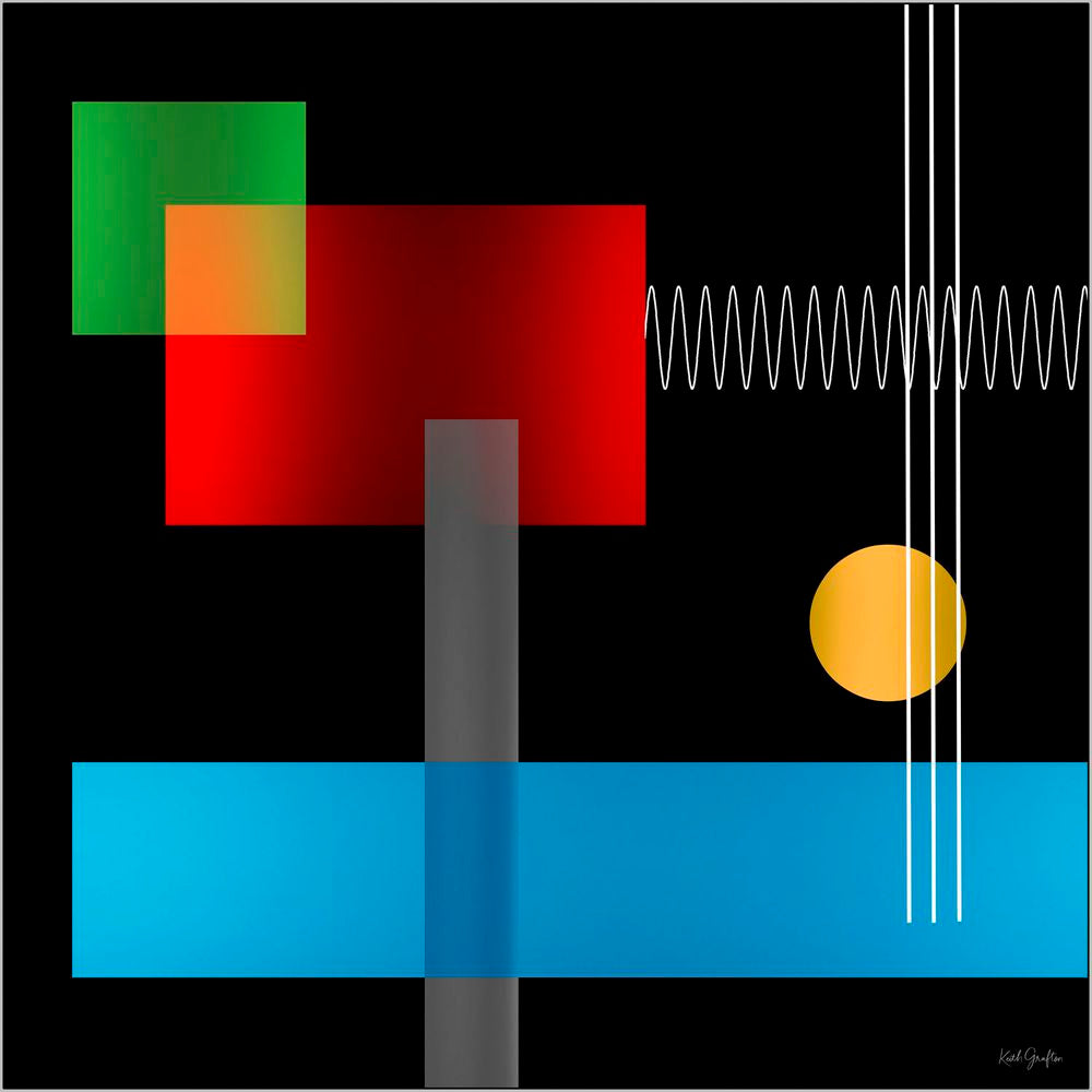 Limited Edition Abstract Photography. Entitled: Reflections Composition 6 by Keith Grafton. Image description: product example