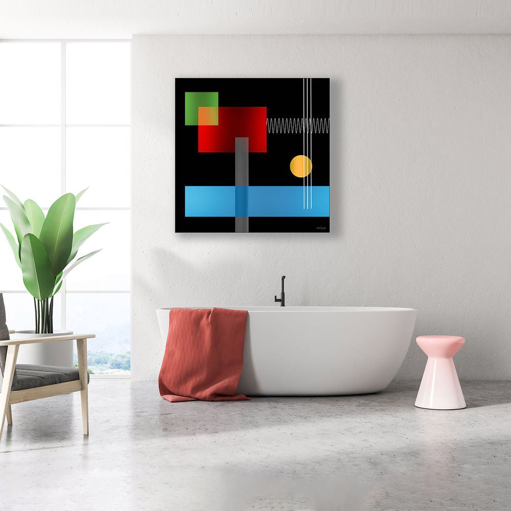 Limited Edition Abstract Photography. Entitled: Reflections Composition 6 by Keith Grafton. Image description: interior design product room mockup