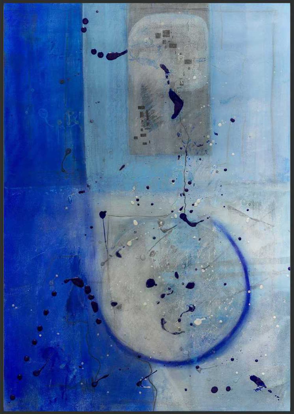Contemporary Art Original Abstract Painting. Entitled: Blue Moon I by Maite Baron. Image description: product example