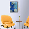 Contemporary Art Original Abstract Painting. Entitled: Blue Moon IV by Maite Baron. Image description: interior design product room mockup