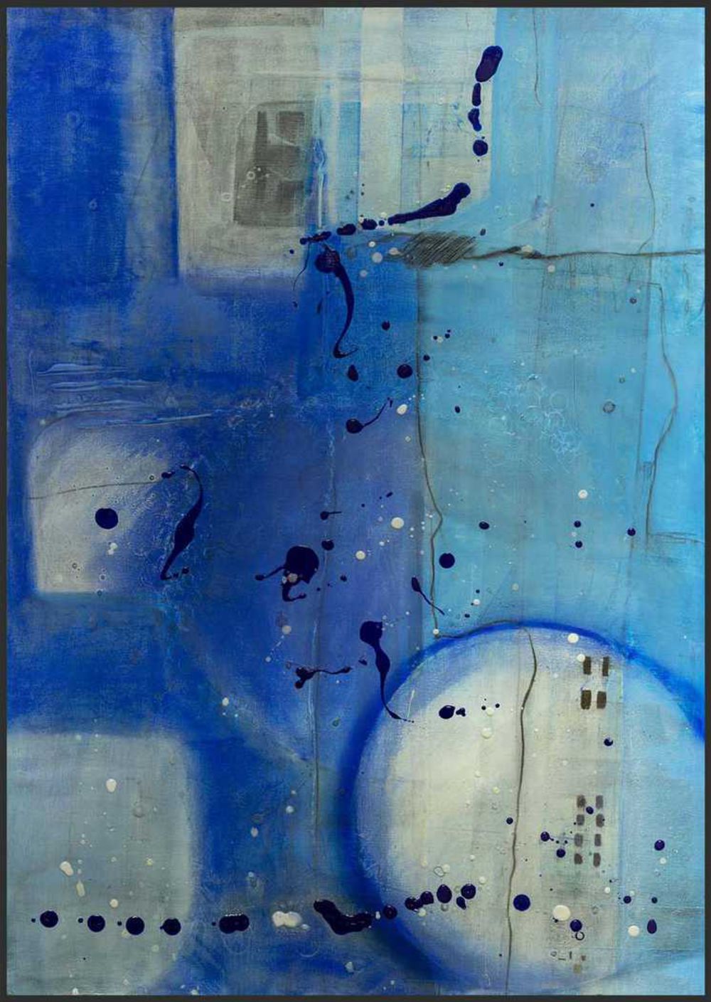 Contemporary Art Original Abstract Painting. Entitled: Blue Moon IV by Maite Baron. Image description: product example