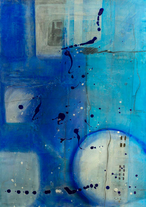Blue Moon IV — Baron & Grafton Limited Edition musuem quality Contemporary Art Original Abstract Painting — Contemporary Art Original Abstract Painting. Entitled: Blue Moon IV by Maite Baron. Image description: Artwork 