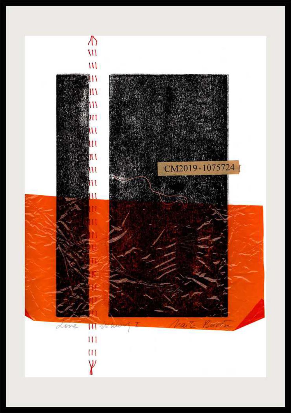 Abstract Mixed Media Print. Entitled: Love Memory I-IV (tetraptych) by Maite Baron. Image description: product example