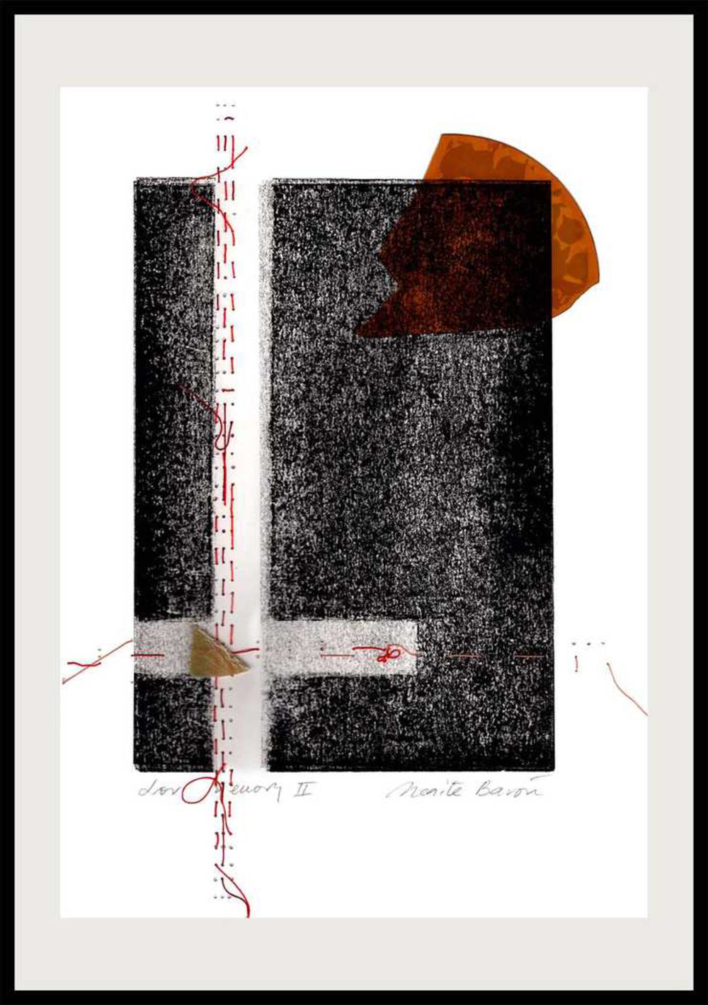 Abstract Mixed Media Print. Entitled: Love Memory I-IV (tetraptych) by Maite Baron. Image description: product example