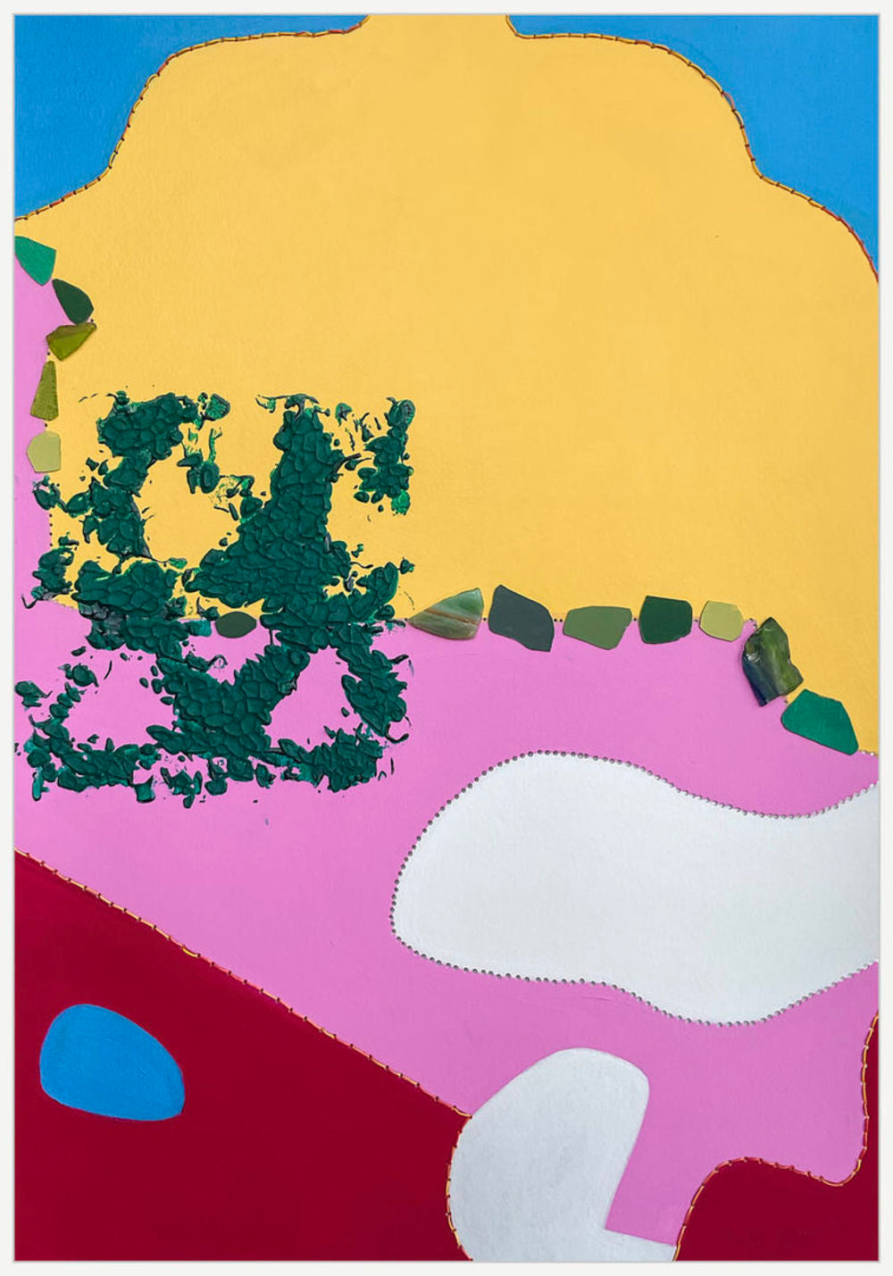 Contemporary Art Abstract Mixed Media Painting. Entitled: Hello Sunshine by Maite Baron. Image description: product example