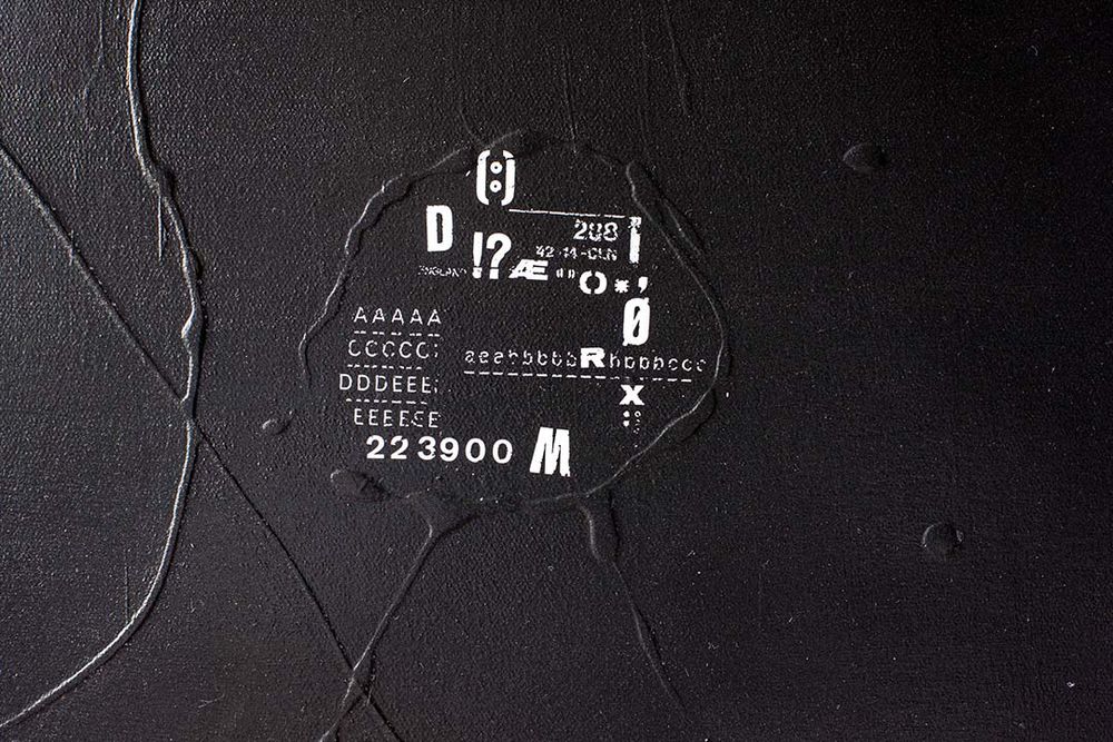 Original Canvas Art Abstract Mixed Media Painting. Entitled: In Between Two Worlds by Maite Baron. Image description: product example