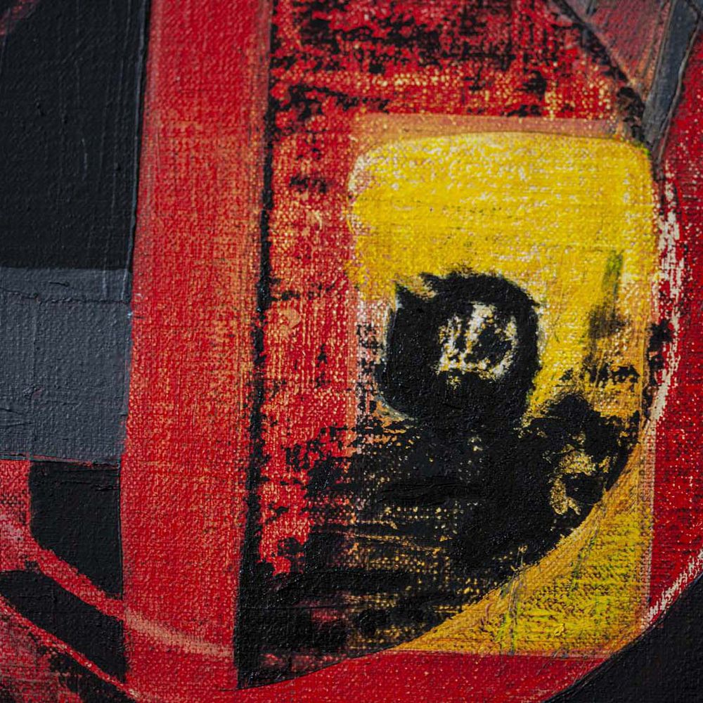 Original Canvas Art Abstract Mixed Media Painting. Entitled: From My Window II by Maite Baron. Image description: product example