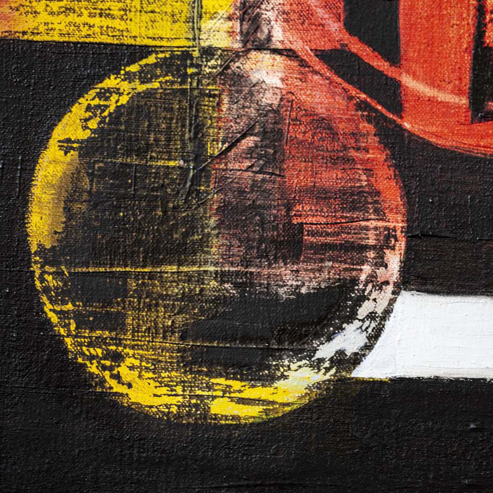 Original Canvas Art Abstract Mixed Media Painting. Entitled: From My Window II by Maite Baron. Image description: product example