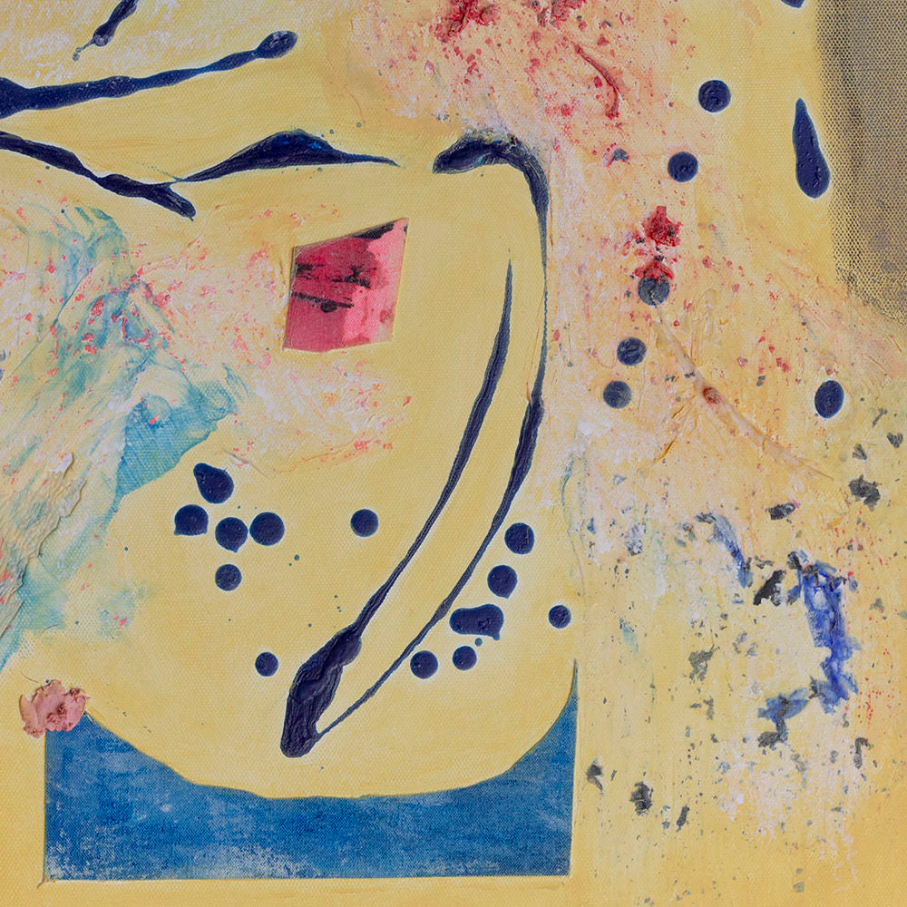 Original Canvas Art Abstract Mixed Media Painting. Entitled: Just Five Minutes More by Maite Baron. Image description: product example